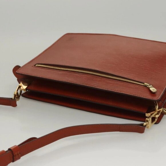 LOUIS VUITTON Epi Angian Clutch Bag Brown - Picture 6 of 15